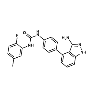 1-(4-(3-氨基-1H-吲唑-4-基)苯基)-3-(2-氟-5-甲基苯基)脲 796967-16-3