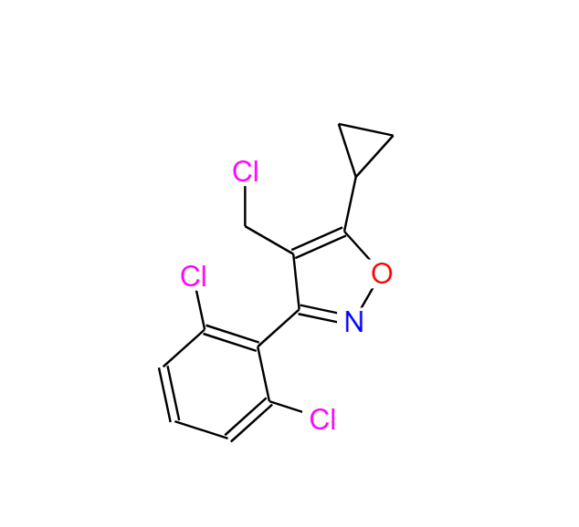 4-(氯甲基)-5-环丙基-3-(2,6-二氯苯基)-1,2-噁唑 1268245-50-6
