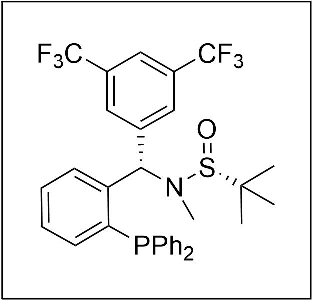 S(R)]-N-[(S)-[3,5-双(三氟甲基)苯基][2-(二苯基膦)苯基]甲基]-N-甲基-2-叔丁基亚磺酰胺 2565792-74-5