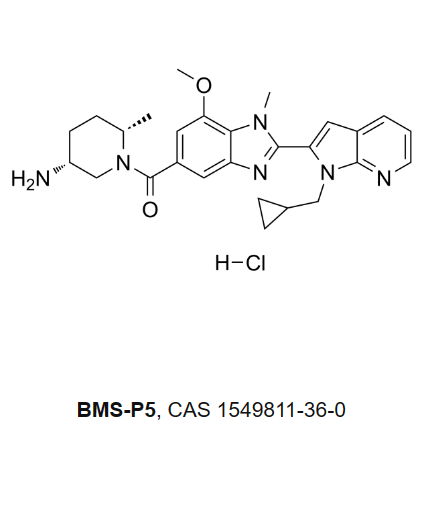 BMS-P5 是一种特异性具有口服活性的肽精氨酸二亚胺酶 4抑制剂