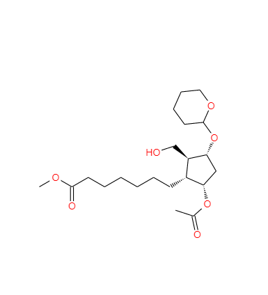 环戊烷庚酸,5-(乙酰氧基)-2-(羟基甲基)-3-[(四氢-2H-吡喃-2-基)氧基]-,甲酯,(1R,2S,3R,5S)-(...) 61302-47-4