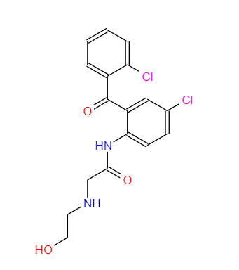 N-(4-氯-2-(2-氯苯甲酰)苯基)-2-((2-羟基乙基)氨基)醋胺石 24234-92-2