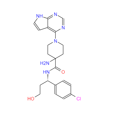 ：	4-氨基-N-[(1S)-1-(4-氯苯基)-3-羟基丙基]-1-(7H-吡咯并[2,3-D]嘧啶-4-基)-4-哌啶甲酰胺 1143532-39-1