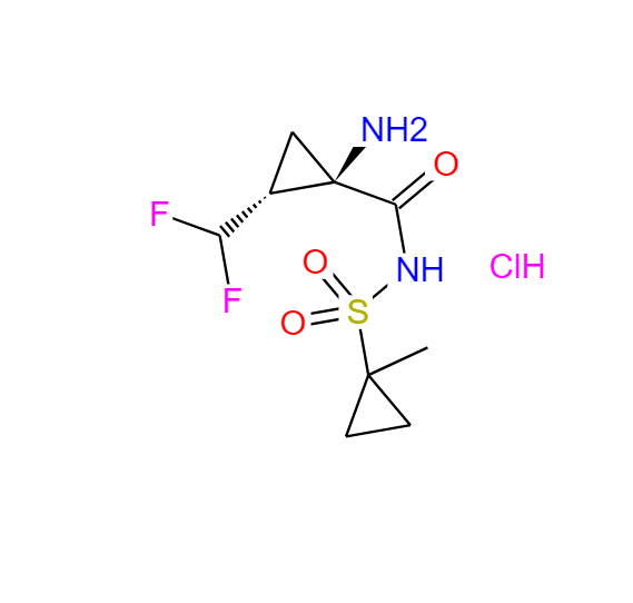 (1R,2R)-1-氨基-2-(二氟甲基)-N-[(1-甲基环丙基)磺酰基]环丙烷甲酰胺盐酸盐 1360828-80-3