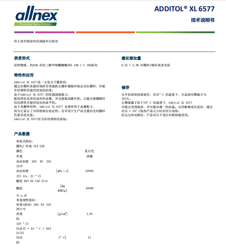 泰国湛新分散剂Additol VXL6212润湿剂6212