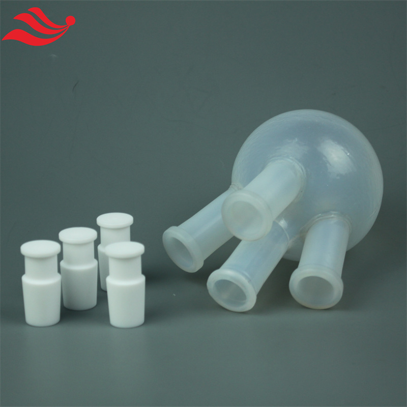 PFA烧瓶耐腐蚀低本底500ml3颈可搭配搅拌桨温度计套管耐高低温