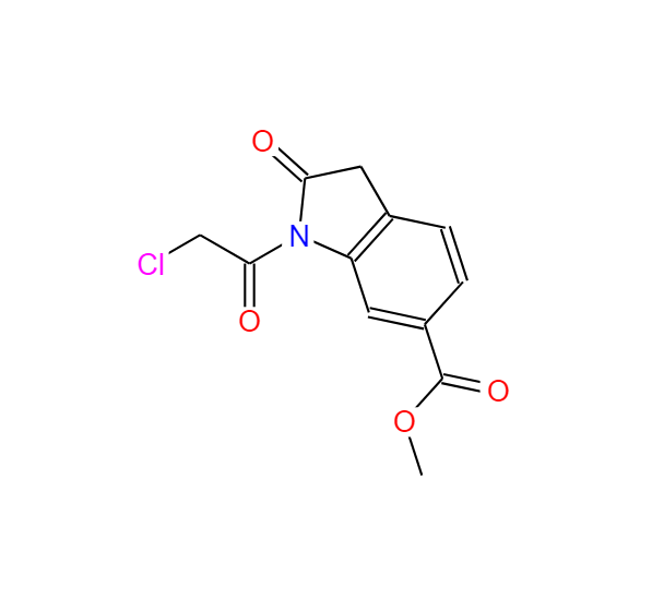 1-(2-氯乙酰基)-2-氧代吲哚啉-6-羧酸甲酯 1160293-25-3