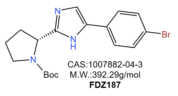 (S)-2-(5-(4-溴苯基)-1H-咪唑-2-基)吡咯烷-1-羧酸叔丁酯