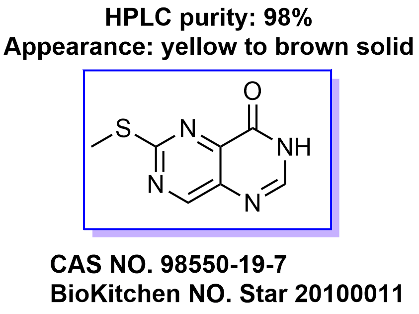 6-(甲硫基)嘧啶并[5,4-d]嘧啶-4(3H)-酮 98550-19-7