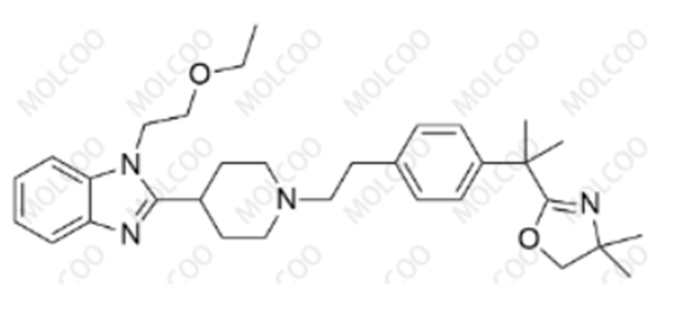 2-(2-(4-(2-(4-(1-(2-乙氧基乙基)-1H-苯并[d]咪唑-2-基) 哌啶-1-基) 乙基)苯基)丙-2-基)-4,4-二甲基-4,5-二氢恶唑