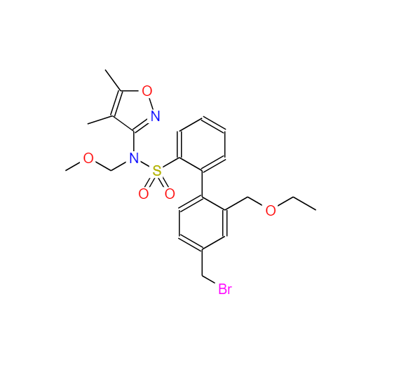4'-(溴甲基)-N-(4,5-二甲基异恶唑-3-基)-2'-(乙氧基甲基)-N-(2-甲氧基乙氧基)甲基)-[1,1'-联苯]-2-磺酰胺 1026273-26-6