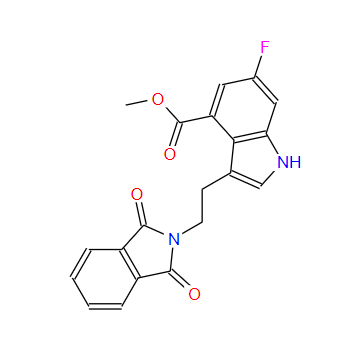 methyl 3-(2-(1,3-dioxoisoindolin-2-yl)ethyl)-6-fluoro-1H-indole-4-carboxylate 1408282-25-6