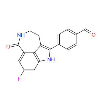 4-(8-fluoro-6-oxo-3,4,5,6-tetrahydro-1H-azepino[5,4,3-cd]indol-2-yl)benzaldehyde 283173-84-2