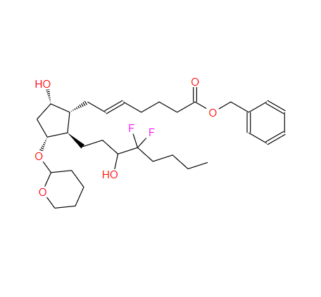 (Z)-7-[(1R,2R,3R,5S)-2-(4,4-二氟-3-羟辛基)-5-羟基-3-[(四氢-2H-吡喃-2-基)氧基]环戊基]-5-庚酸苄酯 136790-77-7