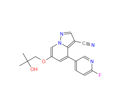 4-(6-氟吡啶-3-基)-6-(2-羟基-2-甲基丙氧基)吡唑并[1,5-A]吡啶-3-甲腈