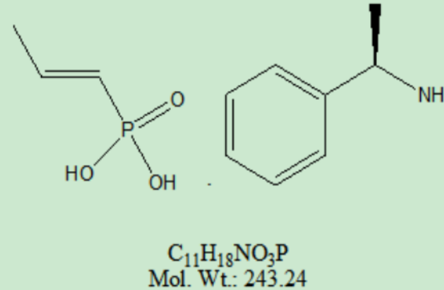 磷霉素反式-1-丙烯磷酸苯乙胺盐