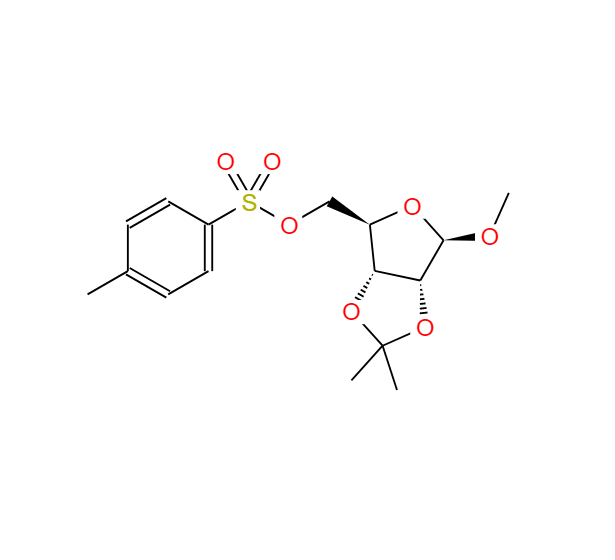 1-甲氧基-2,3-O-异亚丙基-5-O-对甲苯磺酰基-beta-D-呋喃核糖苷 4137-56-8