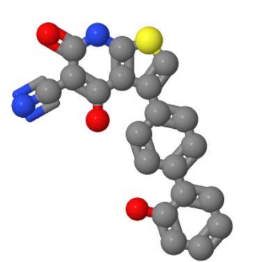 4-羟基-3-(2'-羟基-1,1'-联苯-4-基)-6-氧代-6,7-二氢噻吩并[2,3-B]吡啶-5-甲腈 844499-71-4