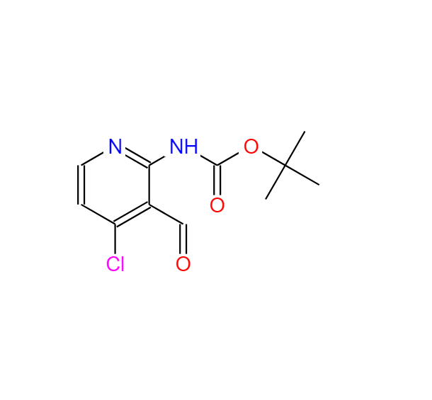 4-氯-3-甲酰基吡啶-2-氨基甲酸叔丁酯 868736-42-9