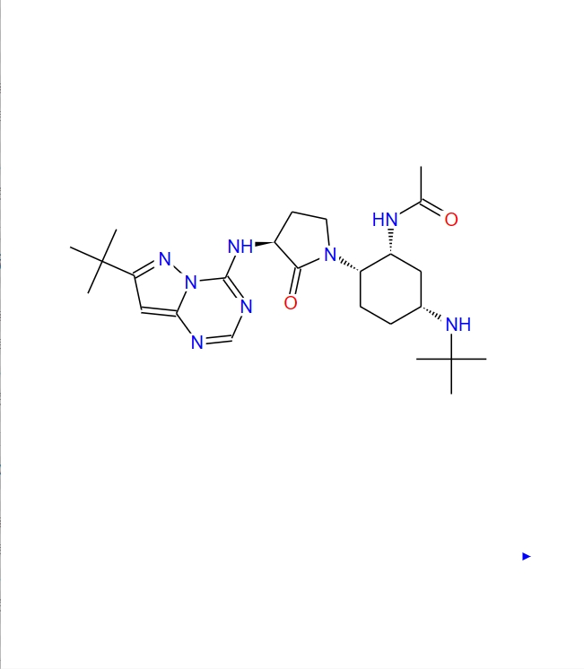 N-（（1R，2S，5R）-5-（叔丁基氨基）-2-（（S）-3-（7-叔丁基吡唑并[1,5-a][1,3,5]三嗪-4-基氨基）-2-氧代吡咯烷-1-基）环己基）乙酰胺	