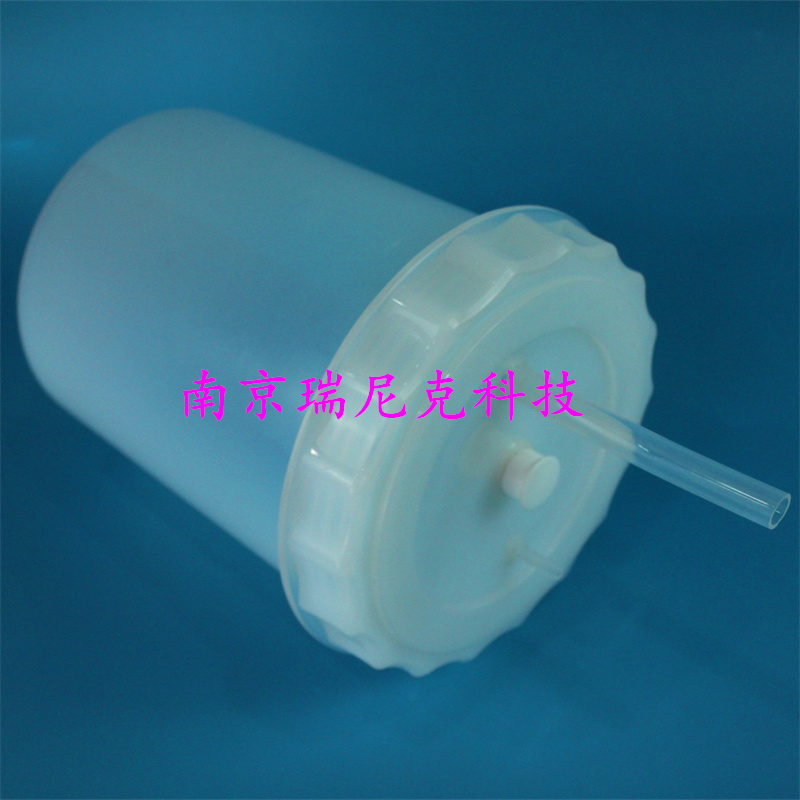 大规格4L6LPFA清洗桶特氟龙耐高温小瓶清洗桶出酸口可拆卸