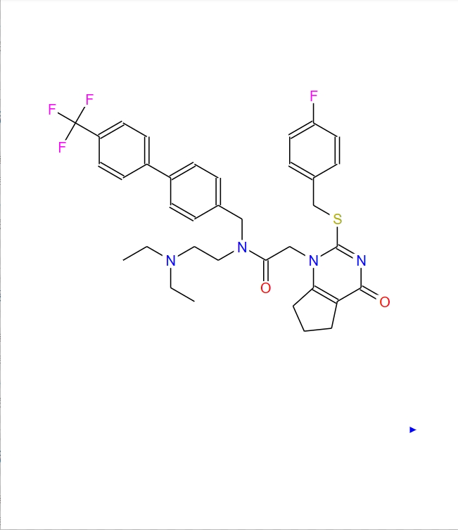 N-[2-(二乙氨基)乙基]-N-[4'-(三氟甲基)-1,1'-联苯-4-甲基]-2-[2-(4-氟苄硫基)-4-氧代-4,5,6,7-四氢-1H-环戊并[D]嘧啶-1-基]乙酰胺