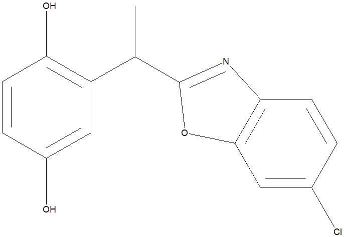 2-(1-(6-chlorobenzo[d]oxazol-2-yl)ethyl)benzene-1,4-diol
