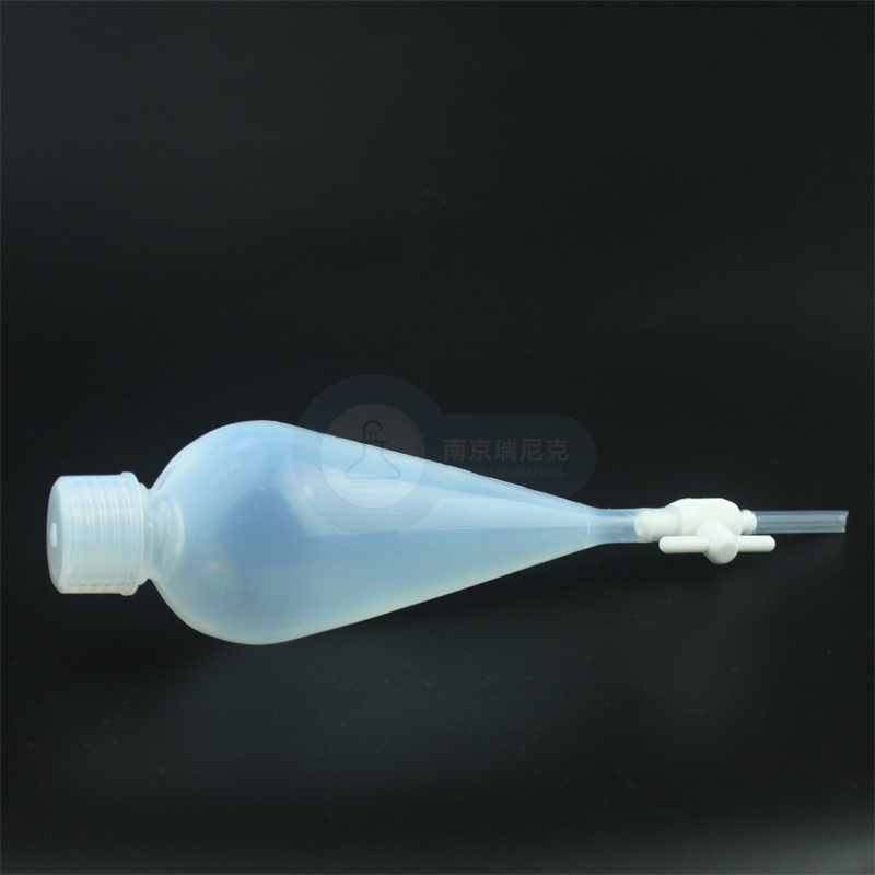 耐受强酸强碱腐蚀萃取用FEP分液漏斗特氟龙梨形漏斗250ml