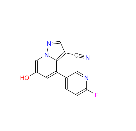 6-羟基-4-(6-氟-3-吡啶)-吡唑并[1,5-A]吡啶-3-甲腈 2222654-09-1