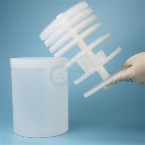 透明可视小瓶清洗桶耐强酸碱PFA清洗桶4L