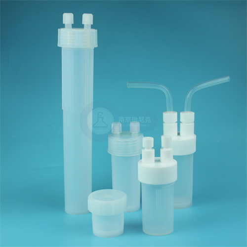 60ml双颈反应瓶耐氢氟酸PFA材质冲击瓶气体缓冲瓶