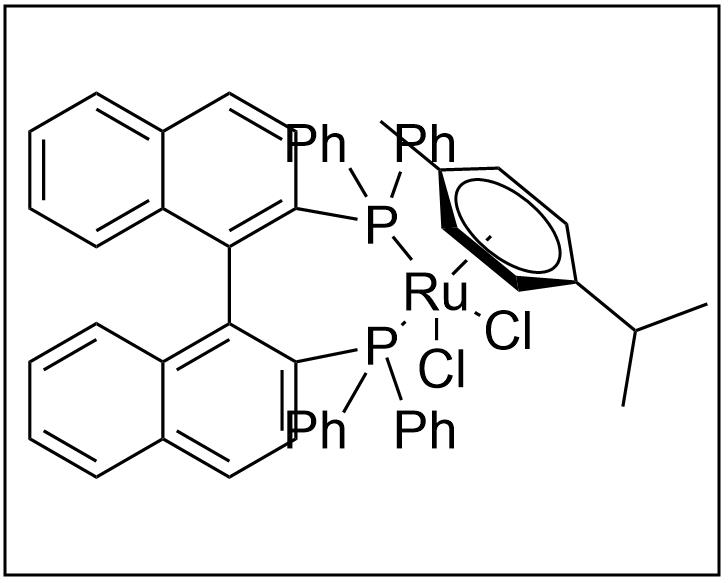 氯代[(S)-(-)-2,2'-二(二苯基膦)-1,1'-联萘](P-伞花素)氯化钌(II) 130004-33-0