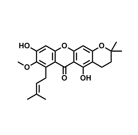 5,9-二羟基-8-甲氧基-2,2-二甲基-7-(3-甲基丁-2-烯-1-基)-3,4-二氢吡喃并[3,2-b]氧杂蒽-6(2H) -酮