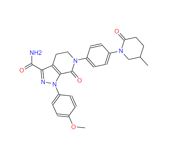 1-(4-甲氧基苯基)-6-(4-(5-甲基-2-氧代哌啶-1-基)苯基)-7-氧代-4,5,6,7-四氢-1H-吡唑并[3,4-C]吡啶-3-甲酰胺