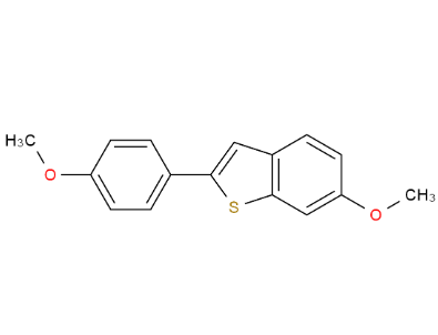 6-甲氧基-2-(4-甲氧苯基)苯并[B]噻吩,6-Methoxy-2-(4-methoxyphenyl)benzobithiophene,63675-74-1,可提供公斤级，按需分装！