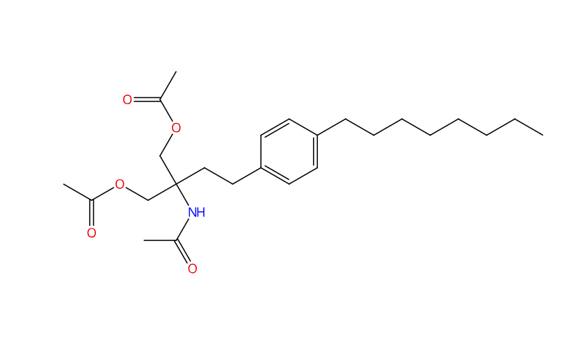 2-乙酰胺基-2-(4-辛基苯乙基)丙烷-1,3-二基二乙酸酯