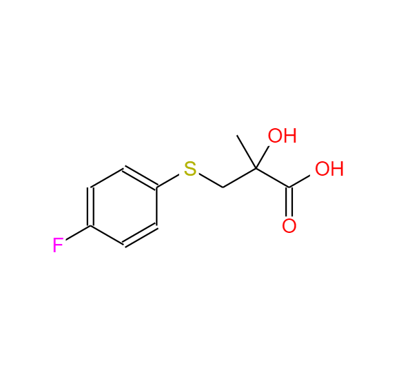 3-(4-氟苯巯基)-2-羟基-2-甲基丙酸 339530-91-5
