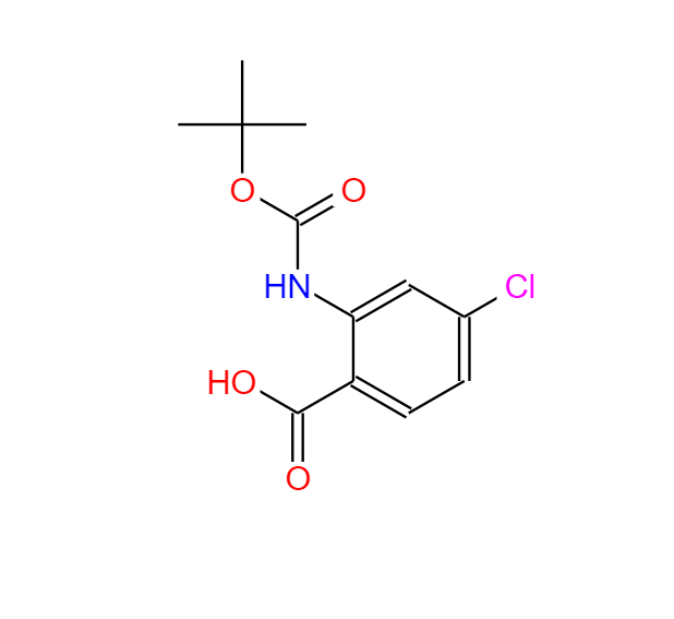 2-叔丁氧羰氨基-4-氯苯甲酸 136290-47-6