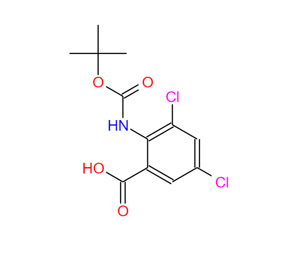2-叔丁氧基羰氨基-3,5-二氯苯甲酸 669713-58-0