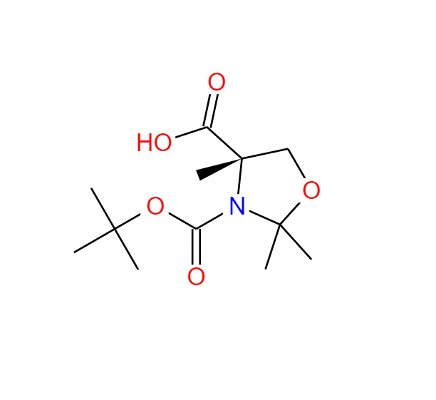 (S)-3-(叔丁氧羰基)-2,2,4-三甲基恶唑烷-4-羧酸 876915-46-7