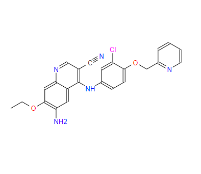 6-氨基-4-(3-氯-4-(吡啶-2-取代甲氧基)苯胺)-7-乙氧基喹啉-3-甲腈 848139-78-6