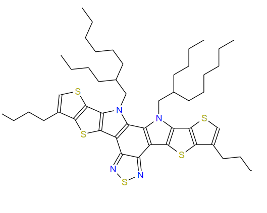 2376334-93-7   12,13-双(2-丁基辛基)-12,13-二氢-3,9-二十一烷基-二噻吩并[2'',3'':4',5']噻吩[2',3':4,5]吡咯[3,2-e:2',3'-g][2,1,3]苯并噻二唑