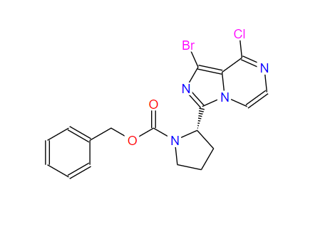 1420478-87-0   (S)-苄基 2-(1-溴-8-氯咪唑并[1,5-A]吡嗪-3-基)吡咯烷-1-羧酸