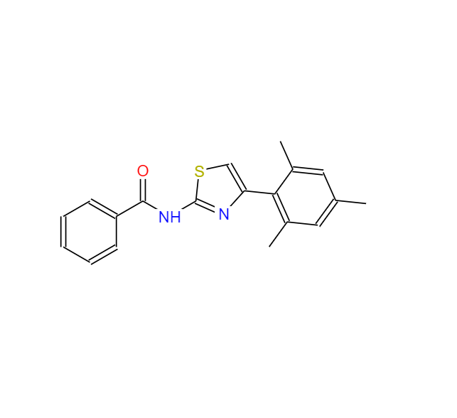 N-[4-(2,4,6-三甲基苯基)-2-噻唑基]苯甲酰胺 1001753-24-7
