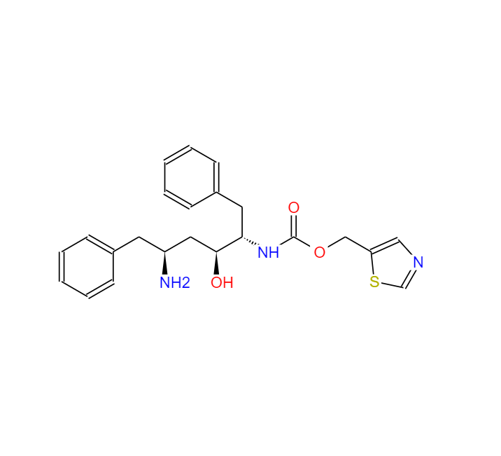 (2S,3S,5S)-5-氨基-2-(N-((5-噻唑基)-甲氧羰基)氨基)-1,6-二苯基-3-羟基己烷 144164-11-4