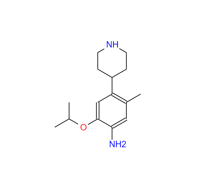2-异丙氧基-5-甲基-4-哌啶-苯胺 1035230-24-0