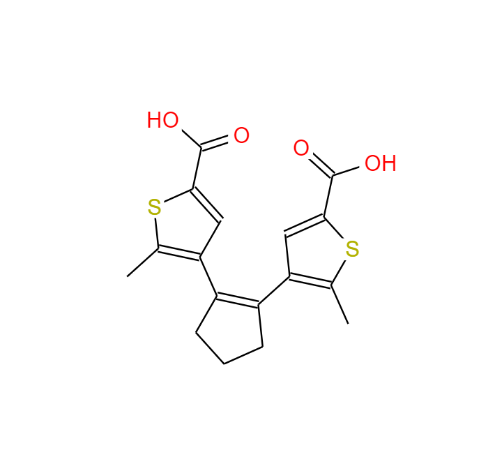 2-Thiophenecarboxylic acid, 4,4'-(1-cyclopentene-1,2-diyl)bis[5-methyl- 331432-79-2