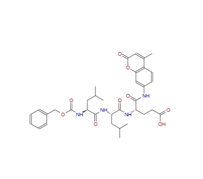 N-[(苯基甲氧基)羰基]-L-亮氨酰-L-亮氨酰-N-(4-甲基-2-氧代-2H-1-苯并吡喃-7-基)-L-ALPHA-谷氨酰胺 348086-66-8