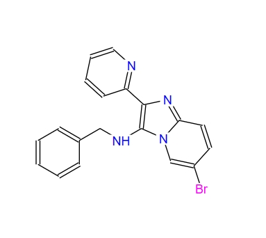 benzyl-(6-bromo-2-pyridin-2-yl-imidazo[1,2-a]pyridin-3-yl)-amine 593270-91-8