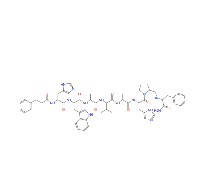 去氨基苯丙氨酰-组氨酰-色氨酰-丙氨酰-缬氨酰-D-丙氨酰-组氨酰-D-吡咯烷2-甲基-苯丙氨酰胺 142061-53-8